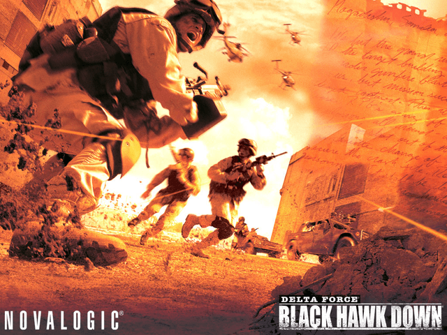 Delta Force Black Hawk Down title screen for Xbox